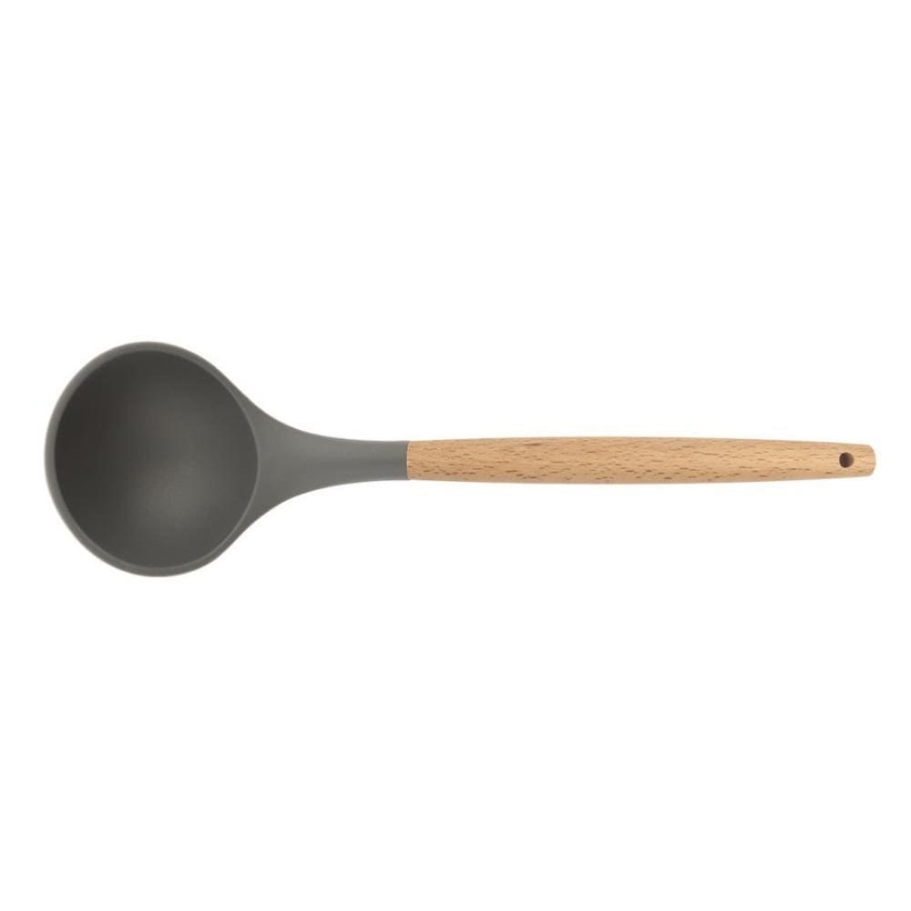 32 cm ahşap saplı silikon kepçe