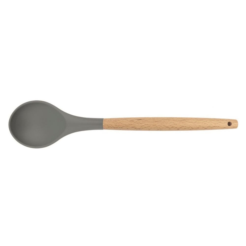 32 cm ahşap saplı silikon mutfak kaşığı