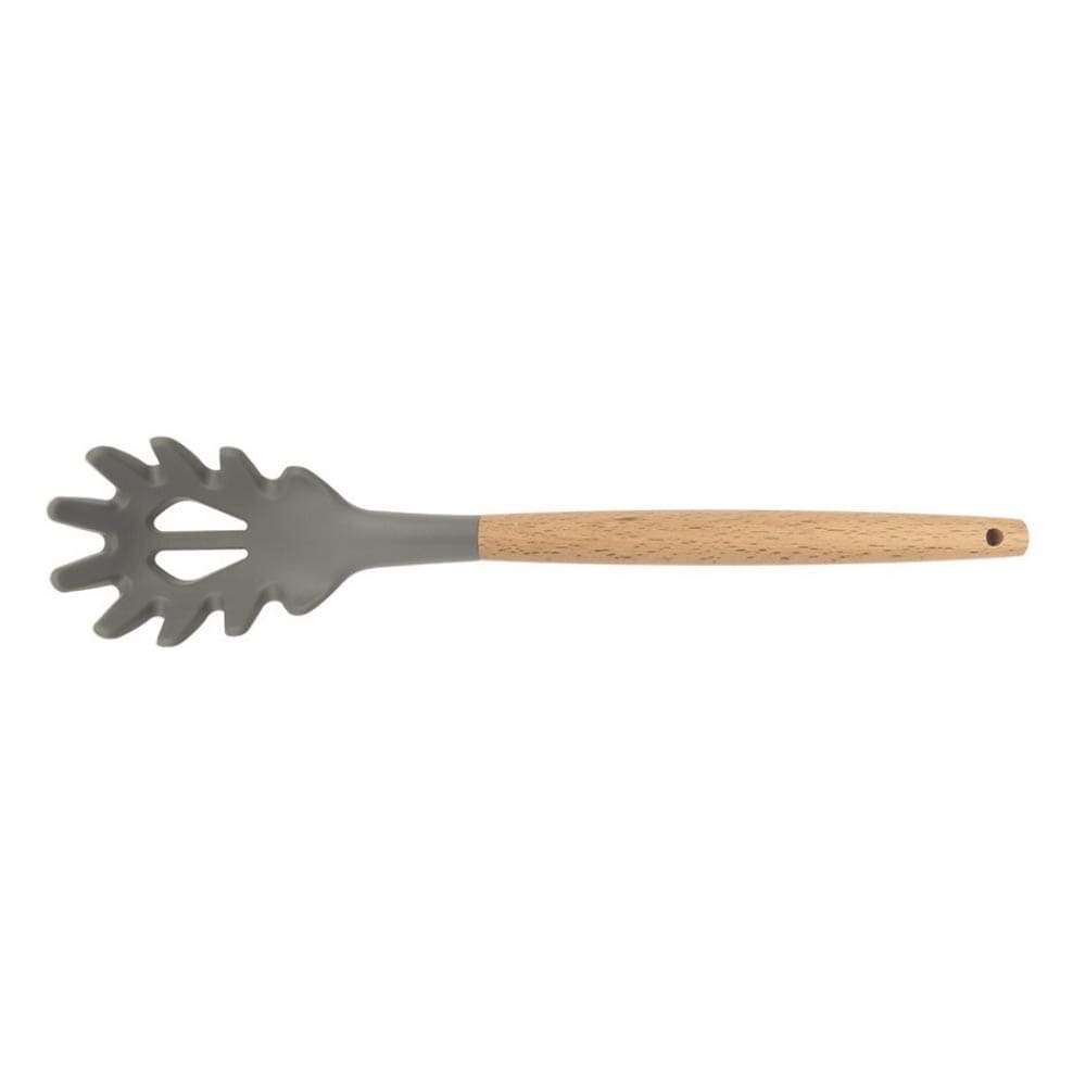 32 cm ahşap saplı silikon spagetti kaşığı