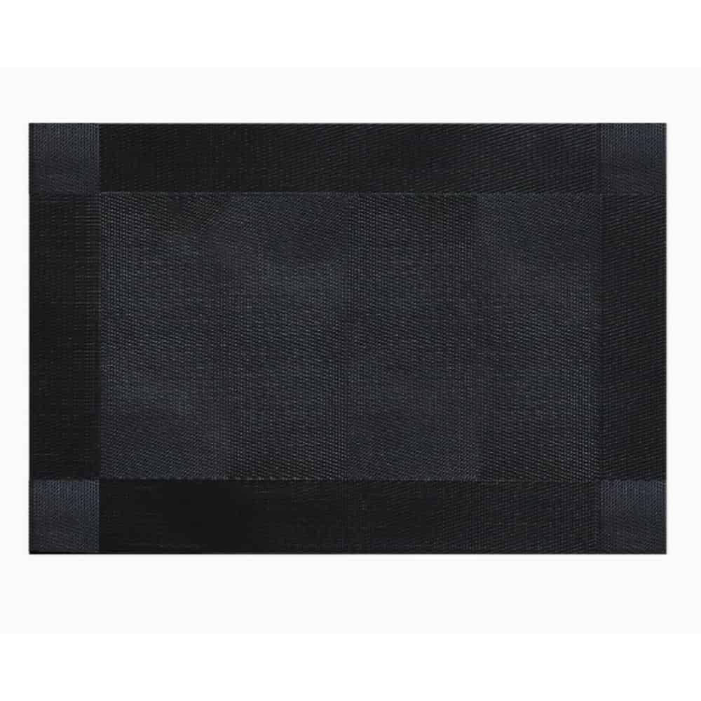 30x45 cm siyah kalın çerçeve desenli PVC Amerikan servis