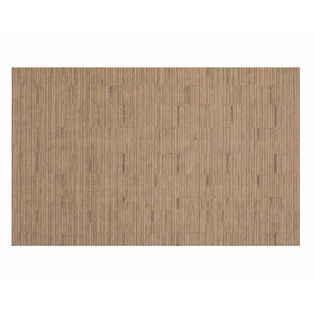 30x45 cm açık kahve bambu desenli PVC Amerikan servis