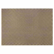 30x45 cm bej-kahve hasır dokuma desenli PVC Amerikan servis